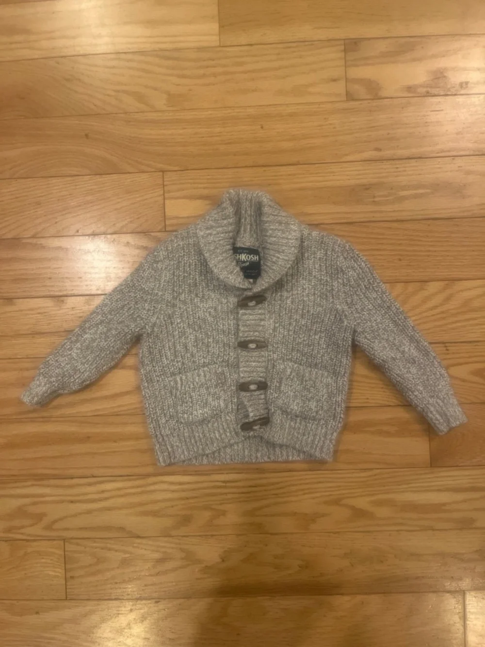OshKosh B’gosh Baby 18M Chunky Knit Shawl Collar Cardigan